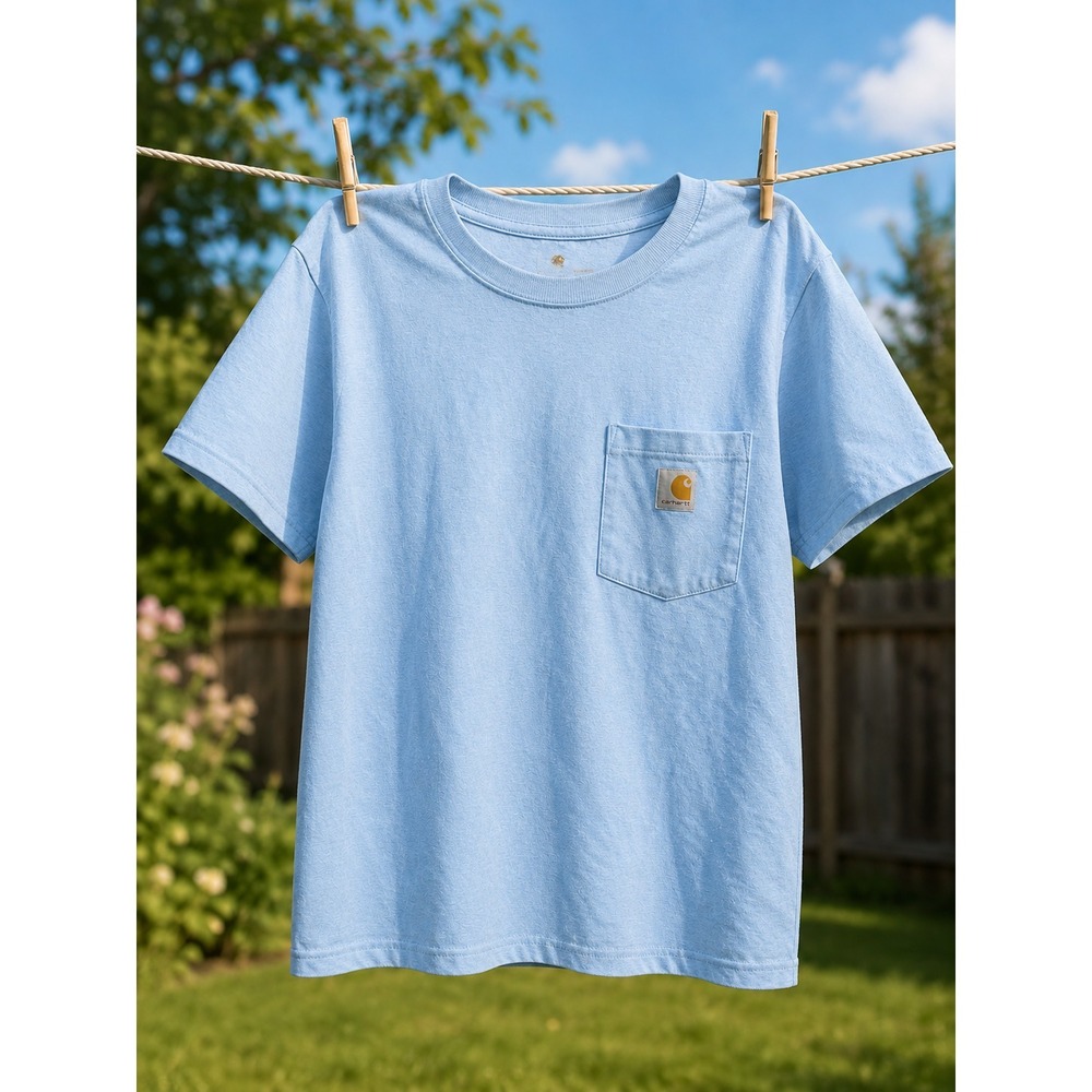 Carhartt Original Fit Pocket T-Shirt Gray Men's S‎ 4/6 Made in Guatemala